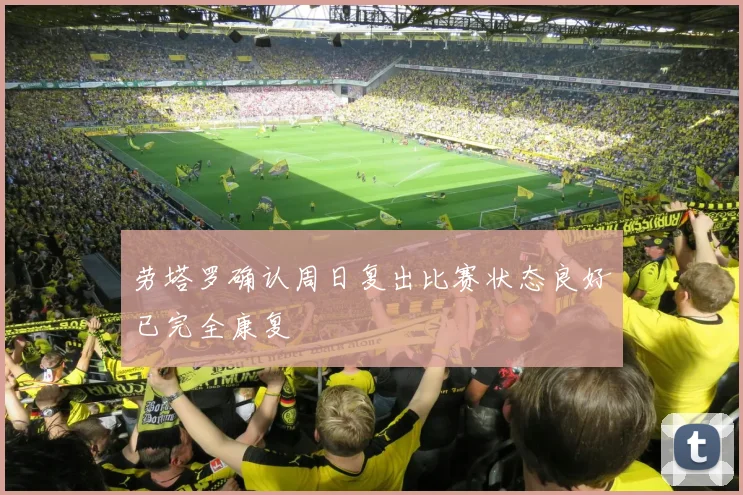 劳塔罗确认周日复出比赛状态良好已完全康复